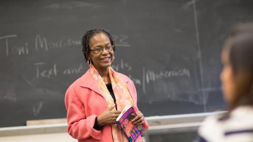 Cheryl Wall teaching a class