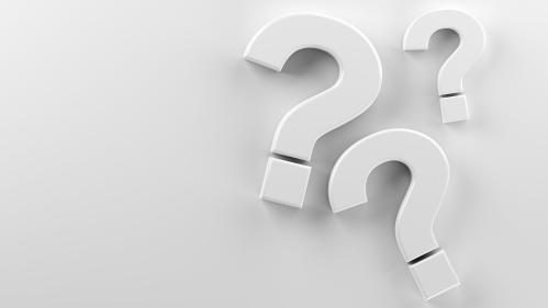 question marks on a white background