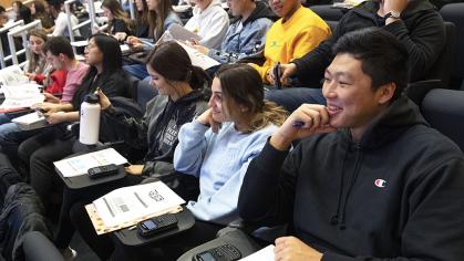 group of students in a lecture hall