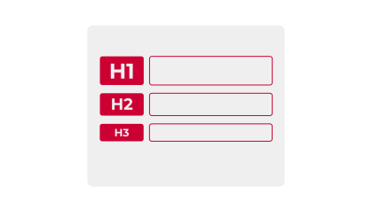 Headings accessibility icon