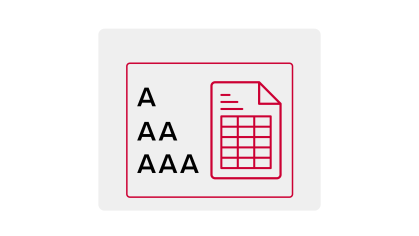 Tables accessibility icon