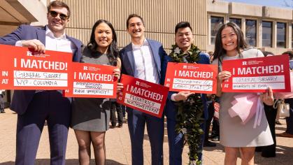 Students at Robert Wood Johnson Medical School celebrated Match Day, when they learned where they will complete their residencies.
