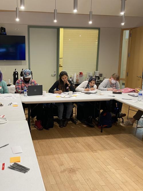 Postdocs working 