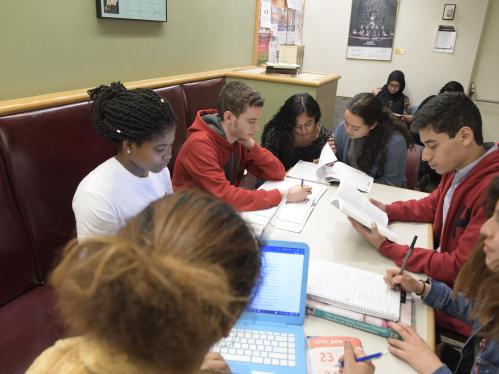 Large Group of students working together