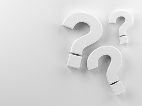 question marks on a white background
