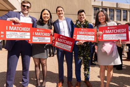 Students at Robert Wood Johnson Medical School celebrated Match Day, when they learned where they will complete their residencies.