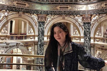 Rutgers-New Brunswick graduate Emily Trujillo at the Kunsthistorisches Museum