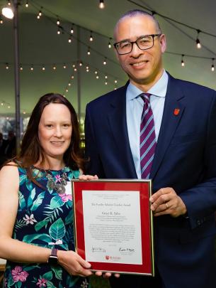 Grace K. Saba and President Holloway